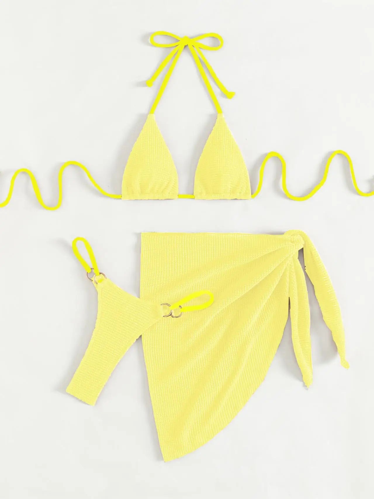 Bikini Set Push Up Bra Skirt 3 Piece Swimsuit Summer Bathing Suit