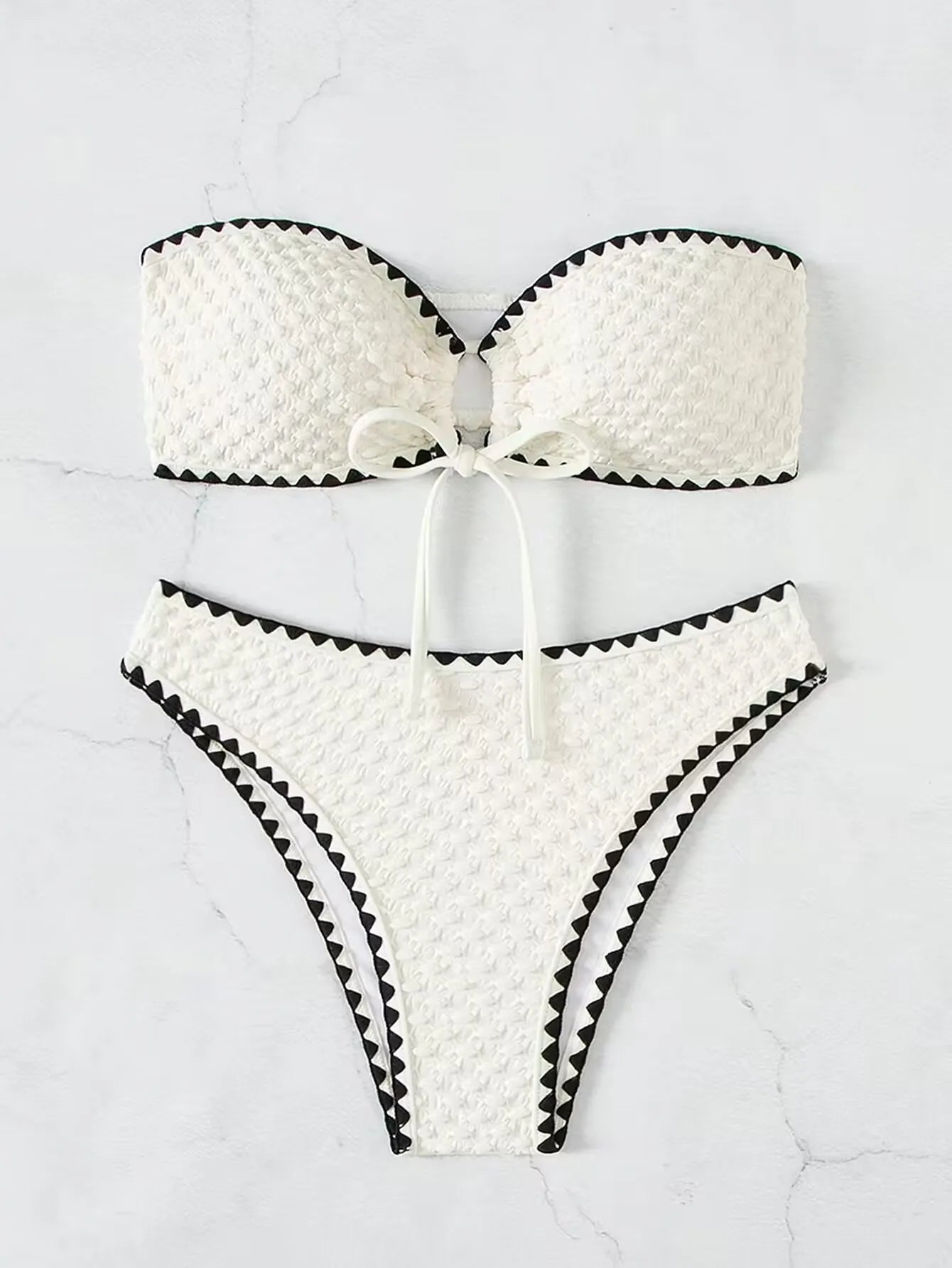 White 2 Piece Strapless Swimsuit
