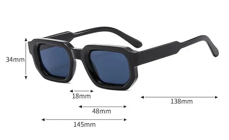 Vintage Rectangle Frame Sunglasses