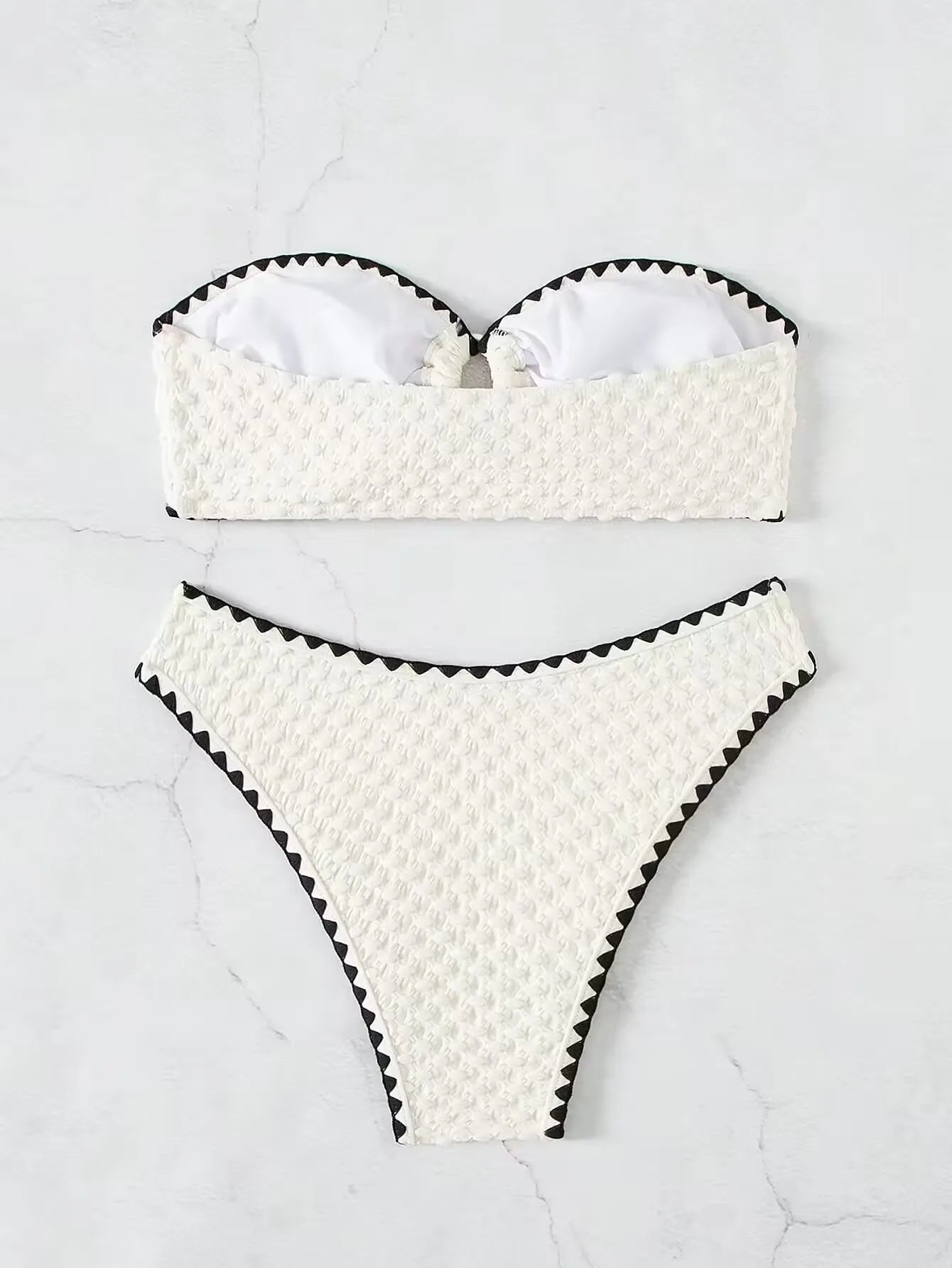 White 2 Piece Strapless Swimsuit