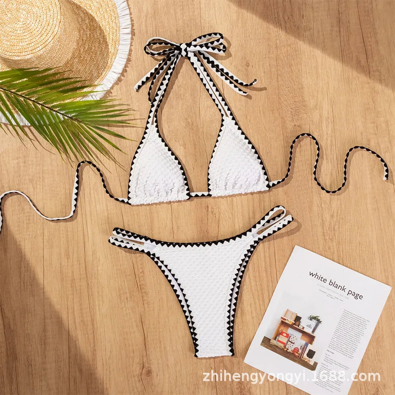 White 2 Piece Strapless Swimsuit