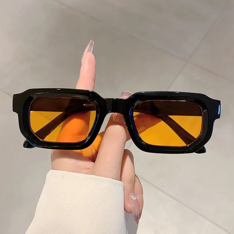 Vintage Rectangle Frame Sunglasses