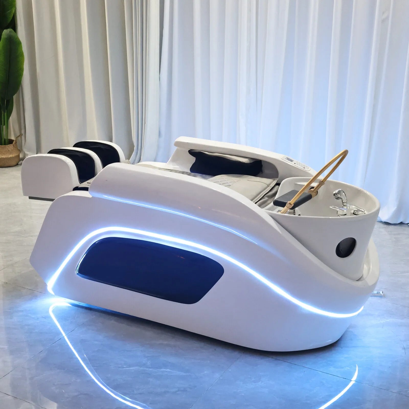 Hair Salon Shop Automatic Massage Shampoo Bed Hair Wash Beds Massage Table High End Salon Service Commercial Furniture