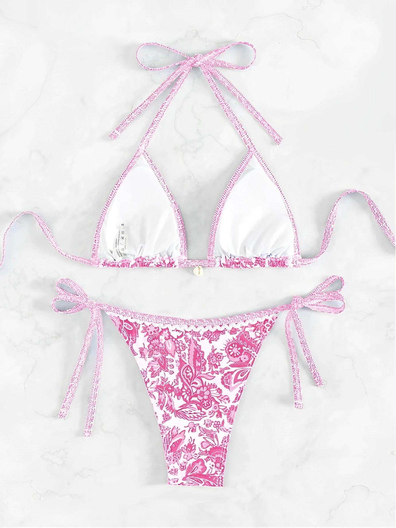 2025 Halter String Triangle Two Piece Bikini Women Swimwear