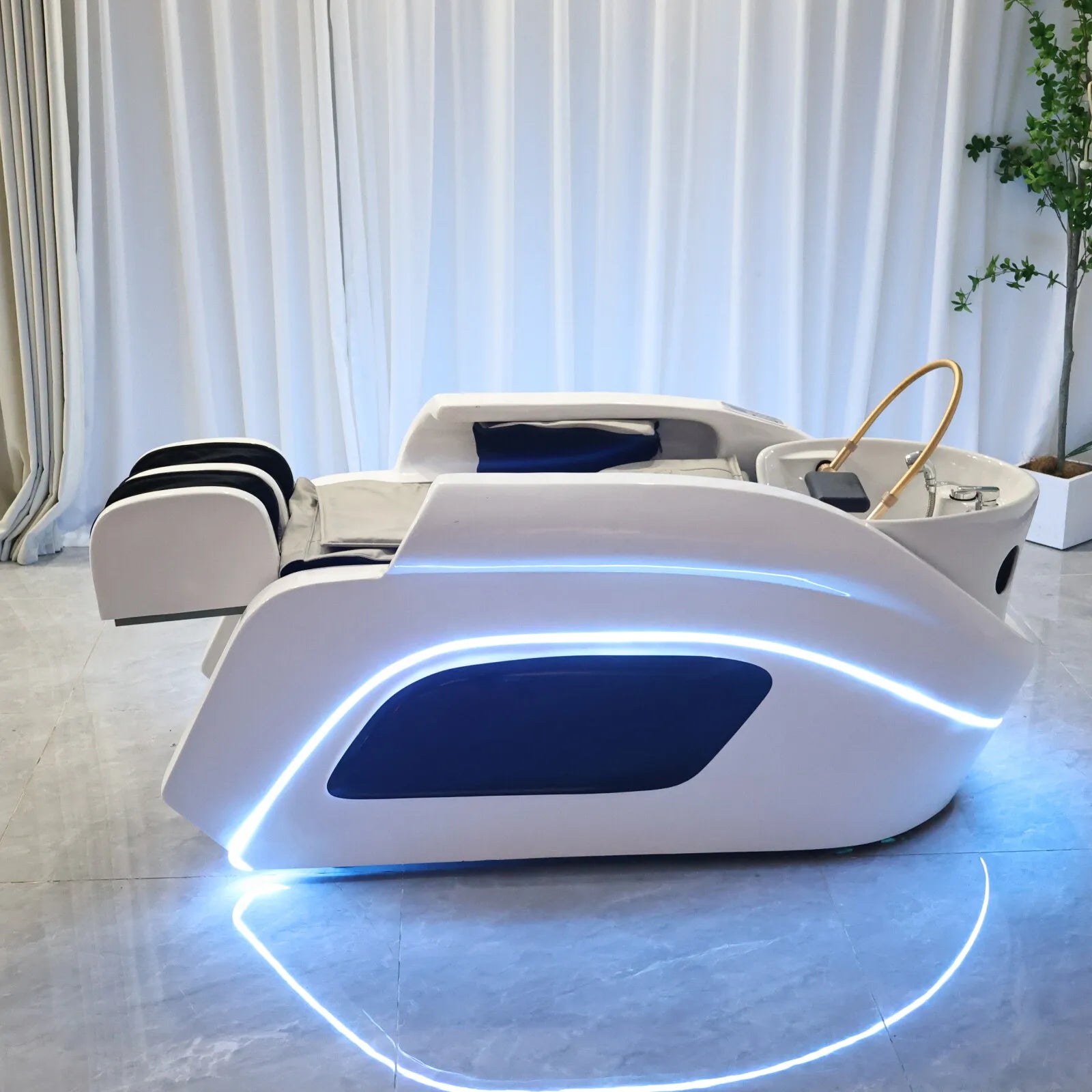 Hair Salon Shop Automatic Massage Shampoo Bed Hair Wash Beds Massage Table High End Salon Service Commercial Furniture