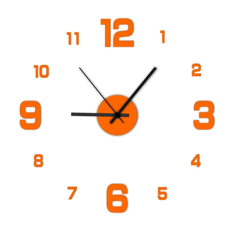 Modern Home Creative Frameless DIY Wall Decoration Wall Decoration Silent Clock Living Room Office Bedroom Wall Decoration Art