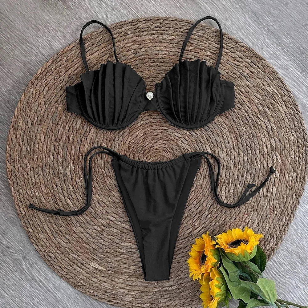 Shell Micro Bikini Swimsuit Female