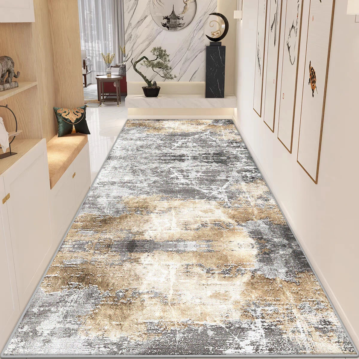 Modern Abstract Home Doorway Corridor Rugs