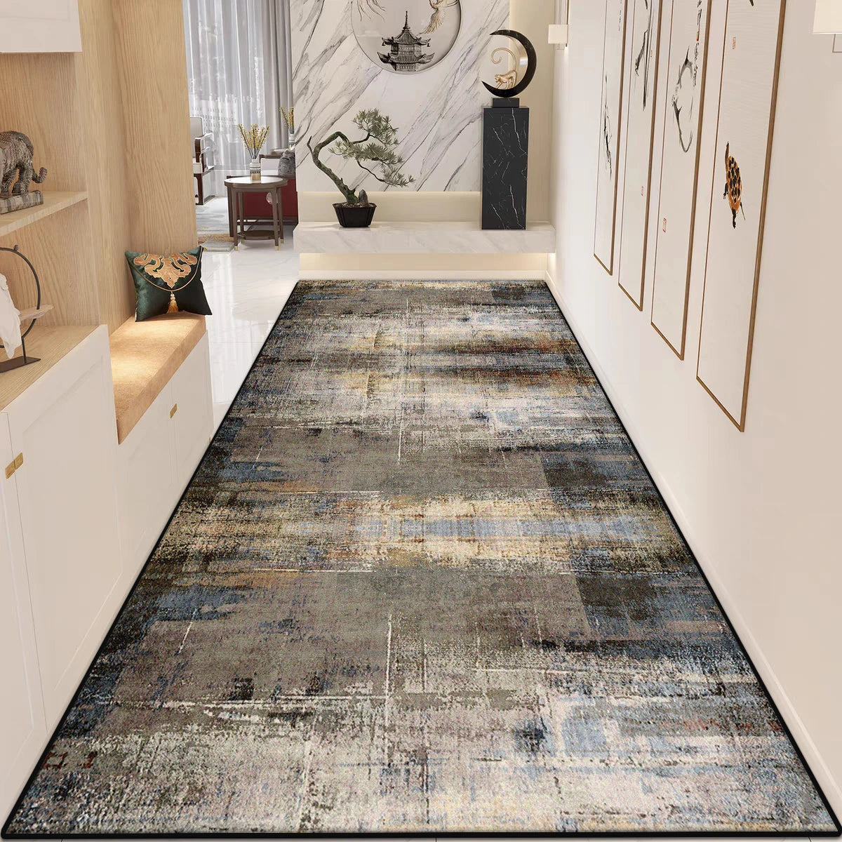 Modern Abstract Home Doorway Corridor Rugs
