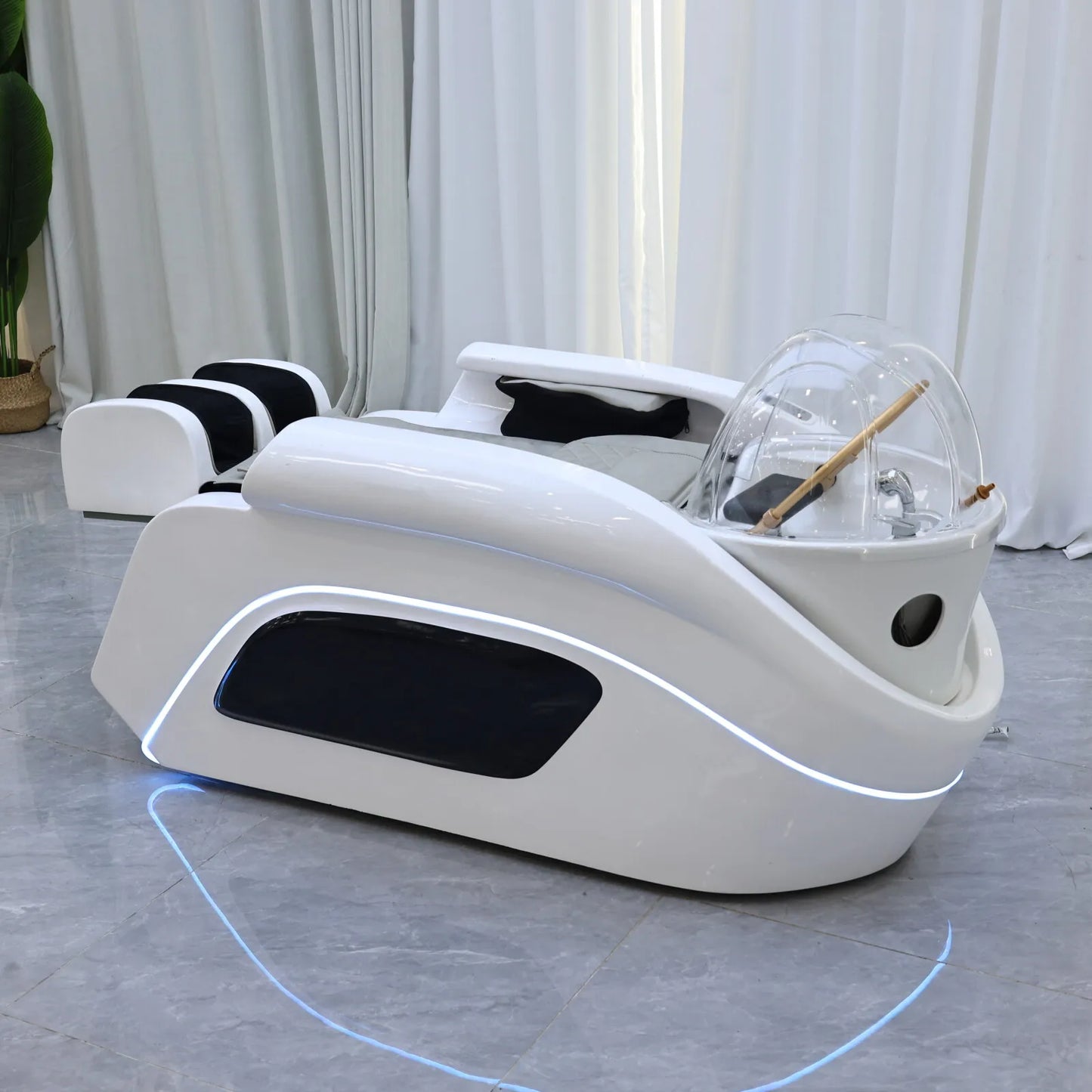Hair Salon Shop Automatic Massage Shampoo Bed Hair Wash Beds Massage Table High End Salon Service Commercial Furniture