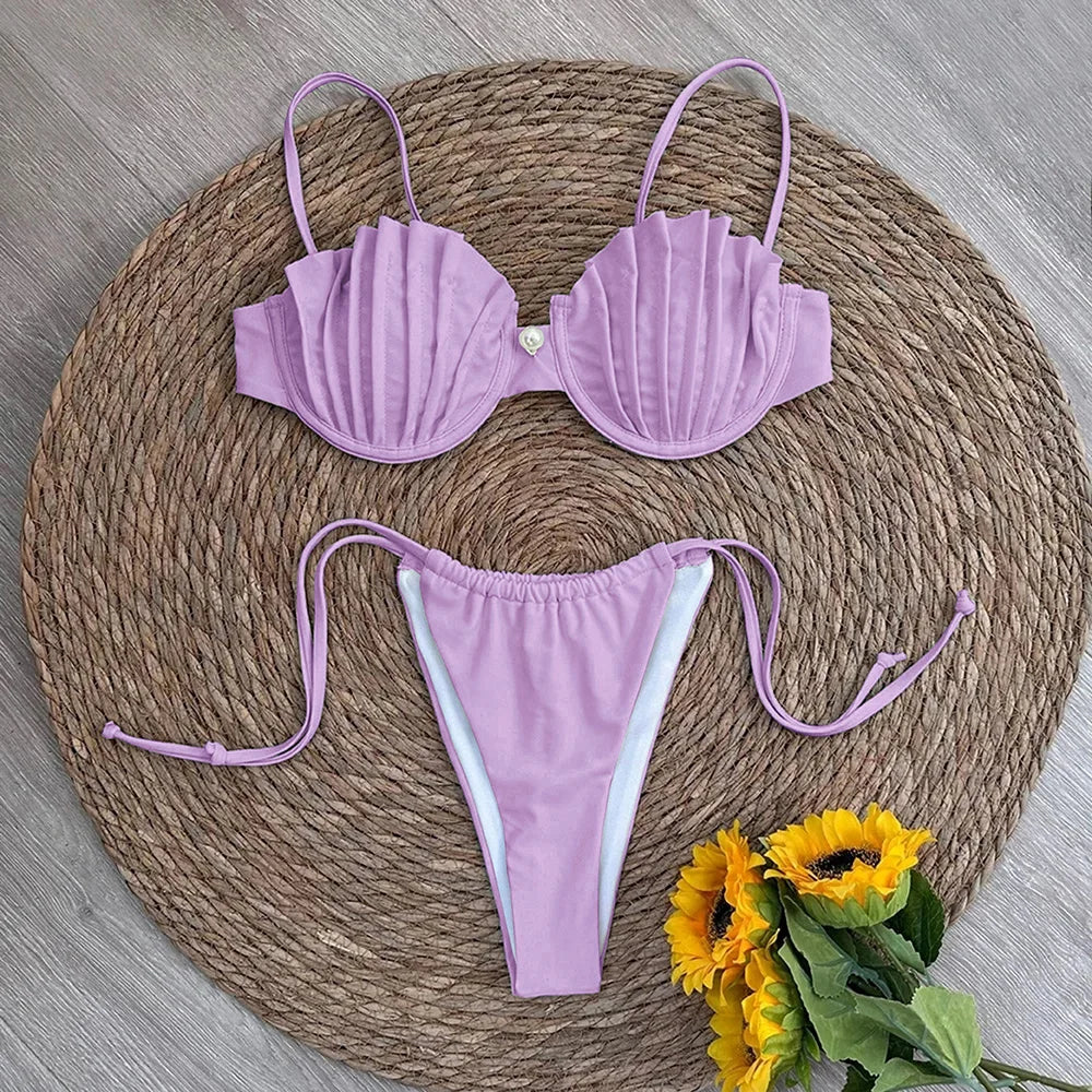 Shell Micro Bikini Swimsuit Female