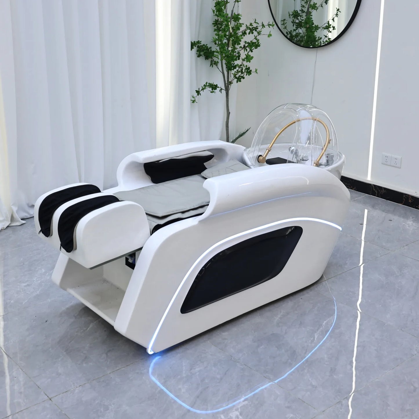 Hair Salon Shop Automatic Massage Shampoo Bed Hair Wash Beds Massage Table High End Salon Service Commercial Furniture