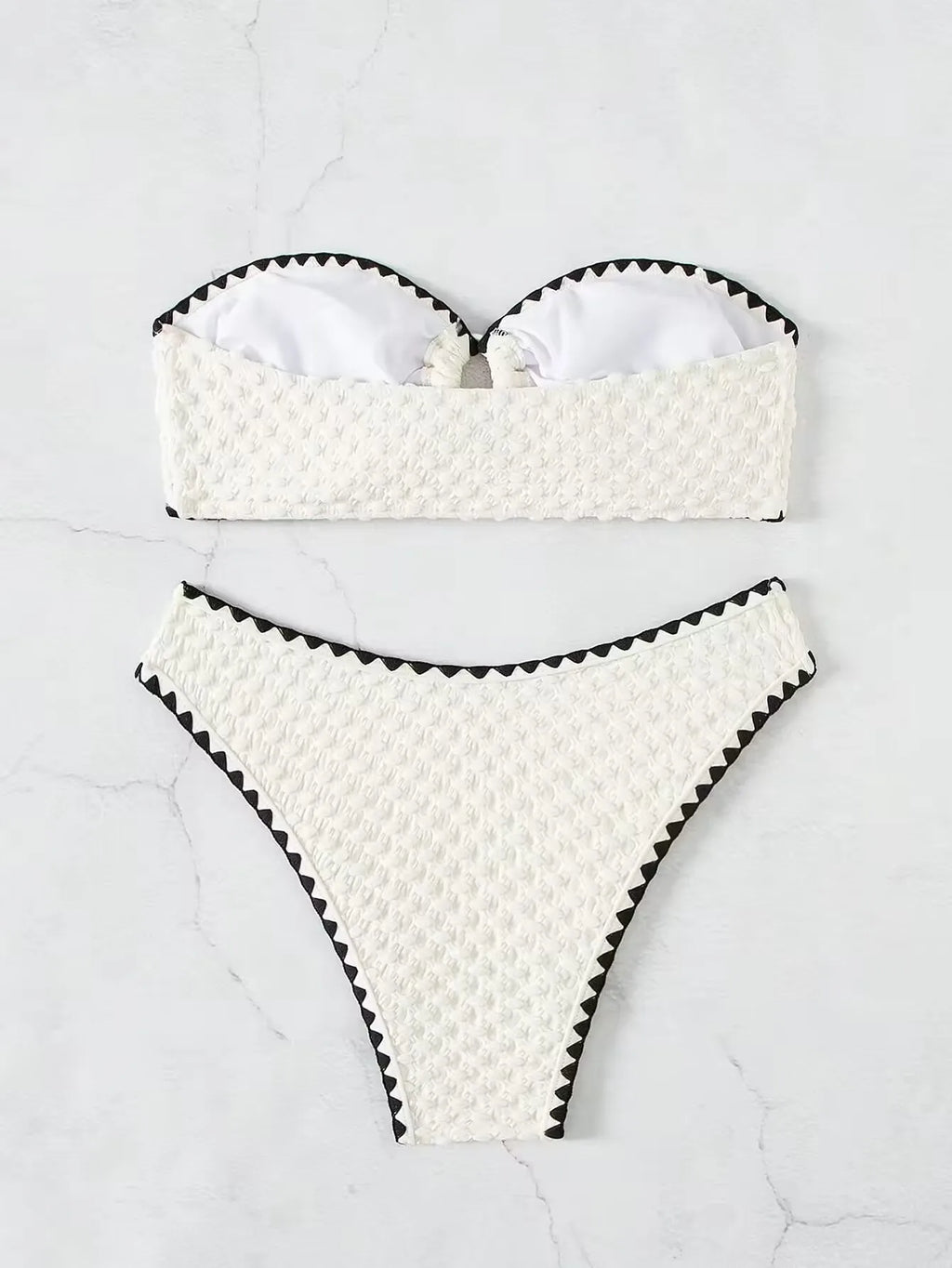 White 2 Piece Strapless Swimsuit