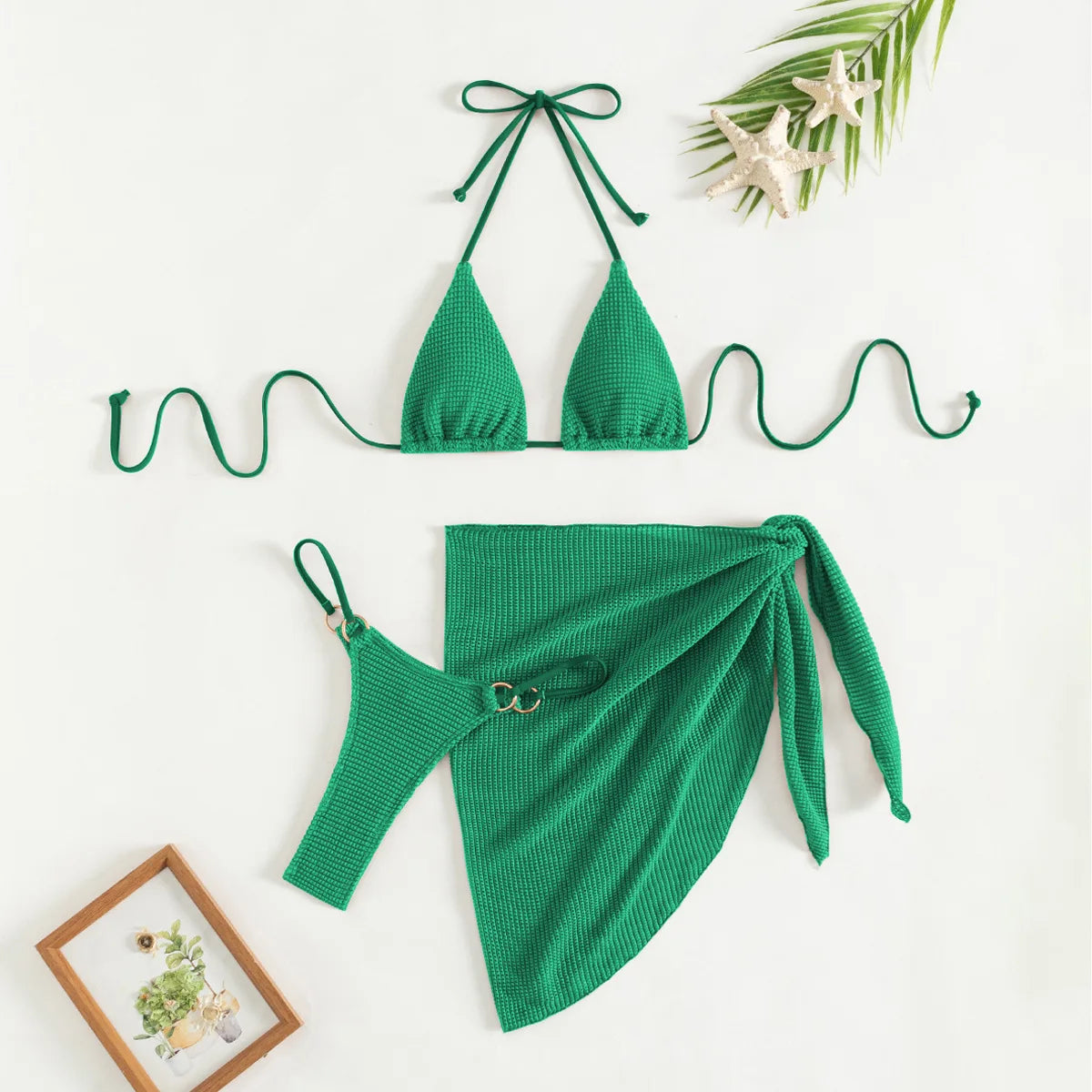 Bikini Set Push Up Bra Skirt 3 Piece Swimsuit Summer Bathing Suit