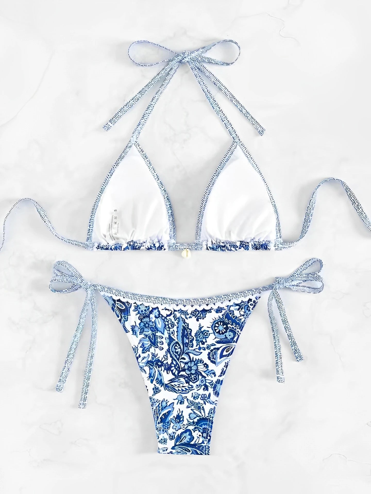 2025 Halter String Triangle Two Piece Bikini Women Swimwear