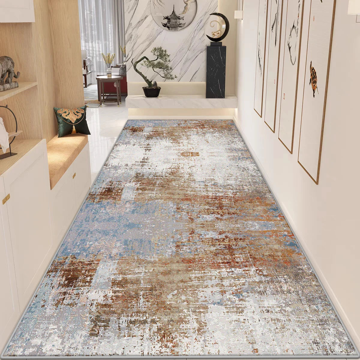 Modern Abstract Home Doorway Corridor Rugs