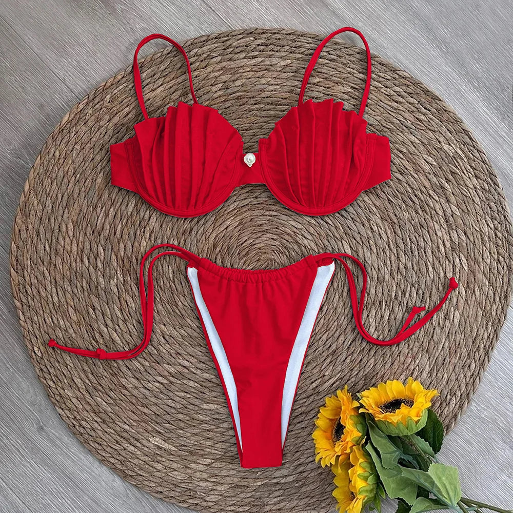 Shell Micro Bikini Swimsuit Female