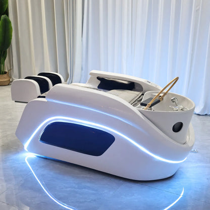 Hair Salon Shop Automatic Massage Shampoo Bed Hair Wash Beds Massage Table High End Salon Service Commercial Furniture