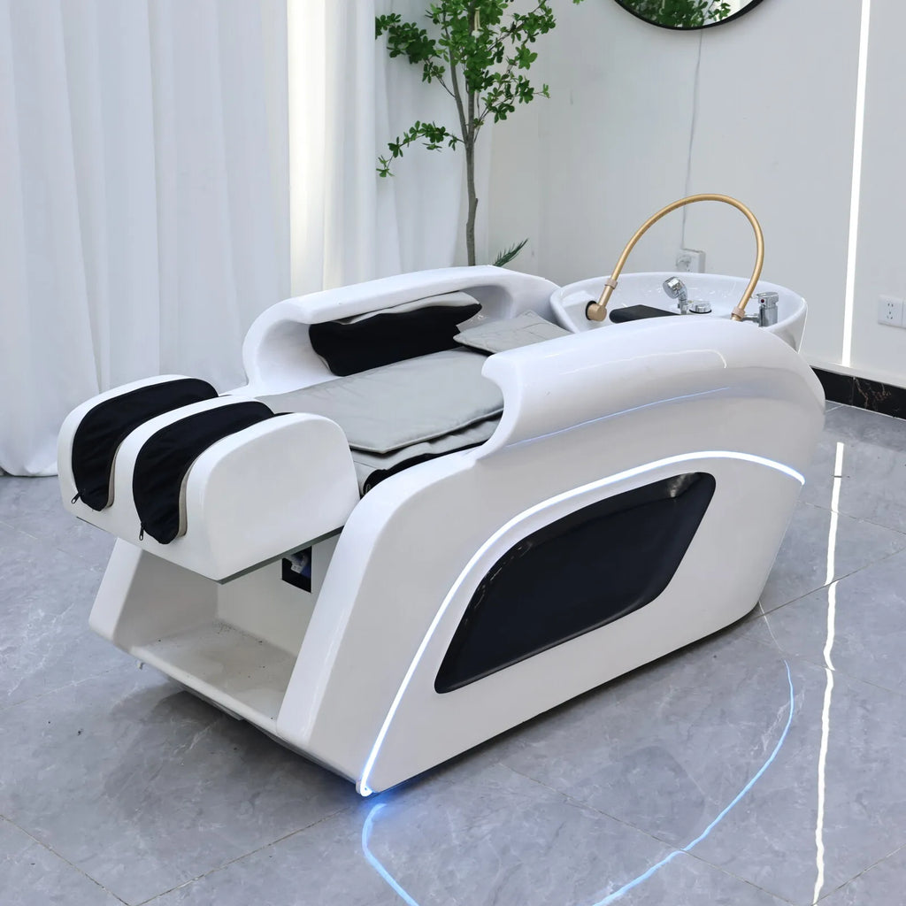 Hair Salon Shop Automatic Massage Shampoo Bed Hair Wash Beds Massage Table High End Salon Service Commercial Furniture