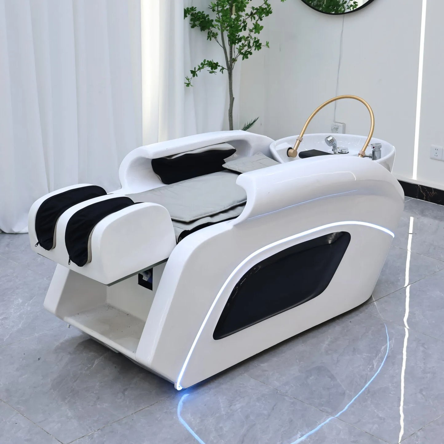 Hair Salon Shop Automatic Massage Shampoo Bed Hair Wash Beds Massage Table High End Salon Service Commercial Furniture