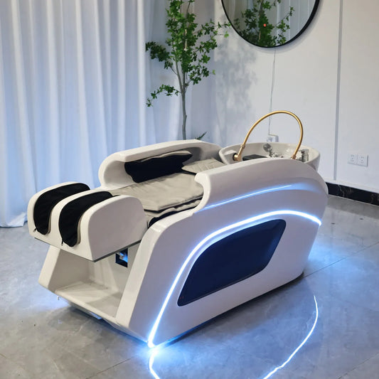 Hair Salon Shop Automatic Massage Shampoo Bed Hair Wash Beds Massage Table High End Salon Service Commercial Furniture
