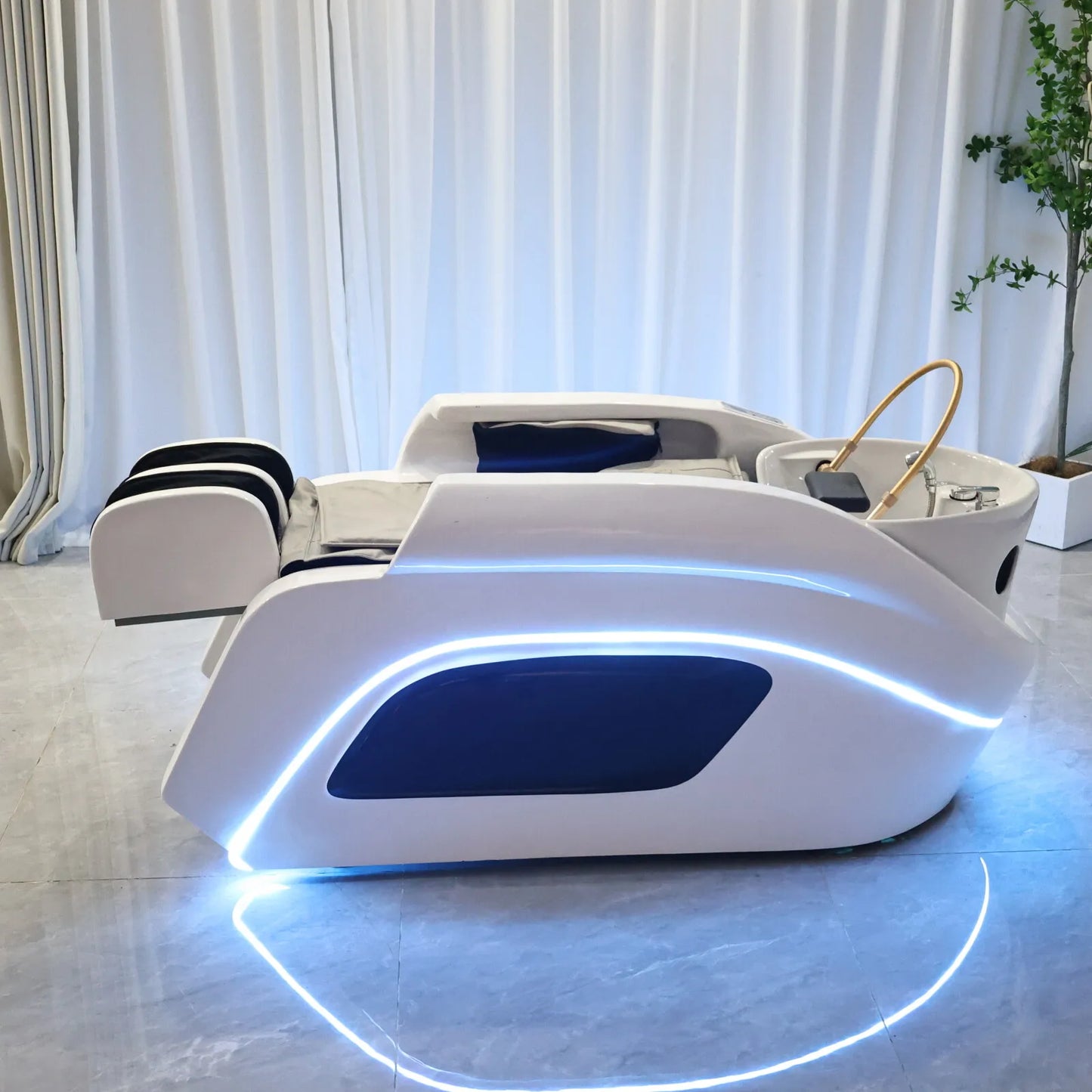 Hair Salon Shop Automatic Massage Shampoo Bed Hair Wash Beds Massage Table High End Salon Service Commercial Furniture